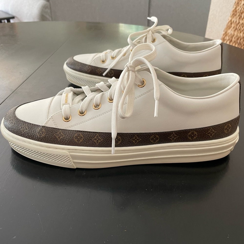 Louis Vuitton Monogram Womens Steller Sneakers White